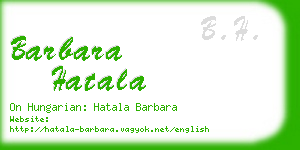 barbara hatala business card